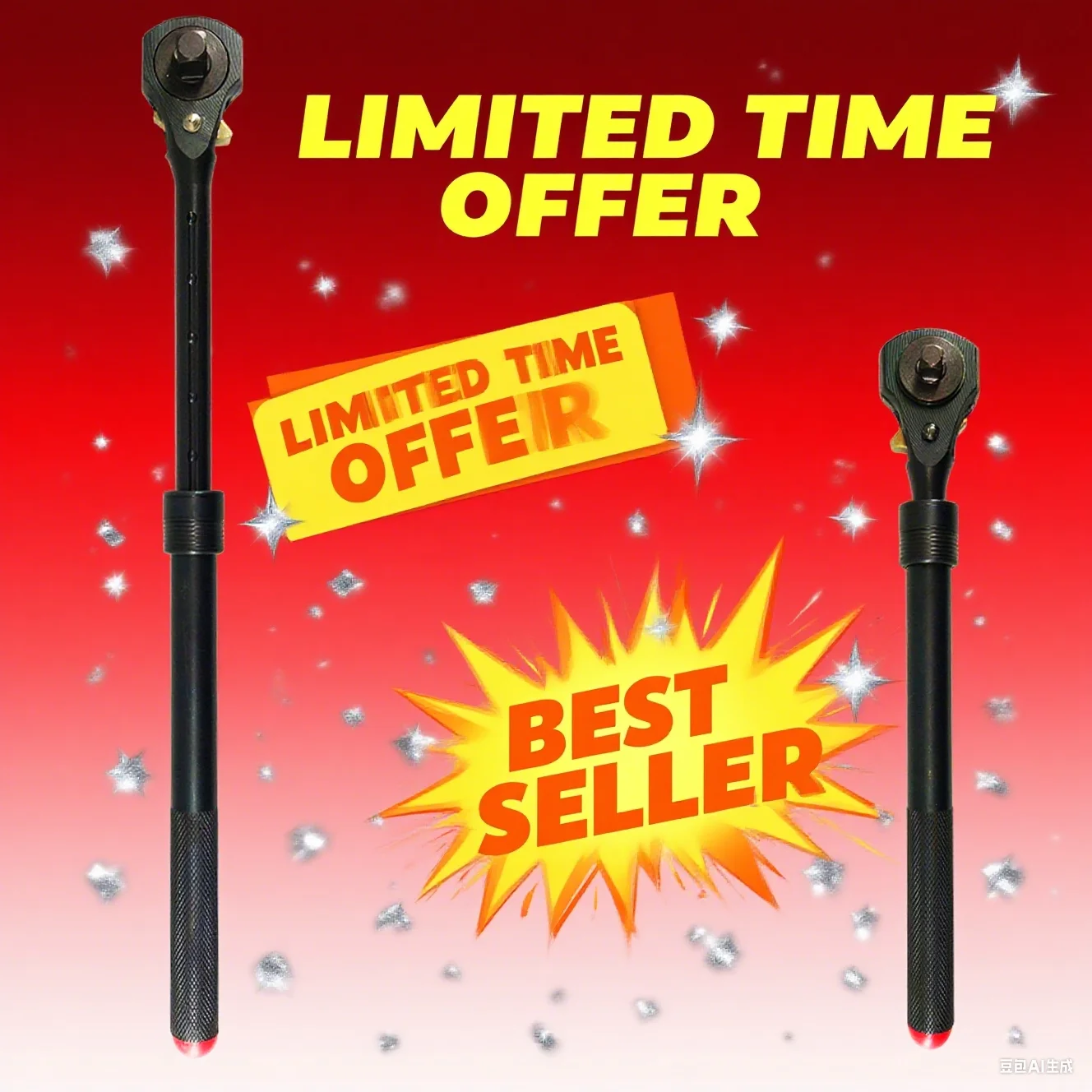 

Promotion Clearance Sales Telescopic Socket Wrench Ratchet Spanner Can Adjust Scaffold Ratchet Handle Wrench 1/2 3/8