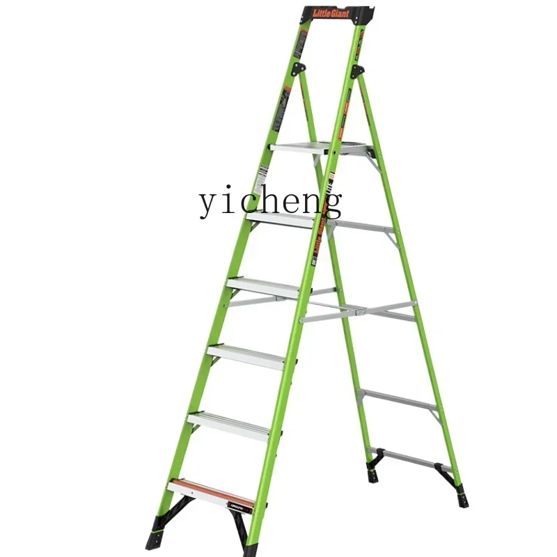

l4 Little Giant Ladder Household Multifunctional Folding Herringbone Ladder FRP Insulated Engineering Ladder Electrical Use