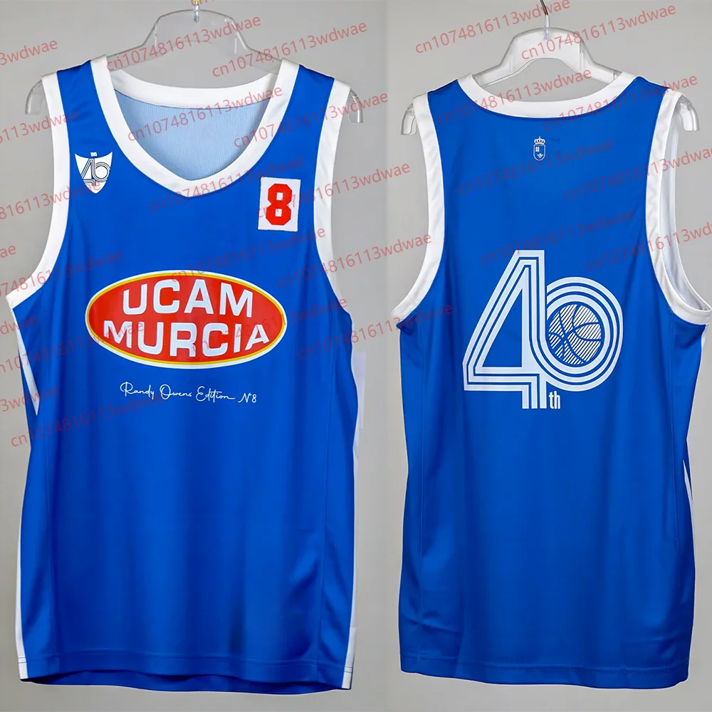 

25-26 New Spain Basketball Men Jersey Spain Quick Drying Basketball UCAM Murcia Jersey Kit 40Th Anniversary Commemorative Jersey