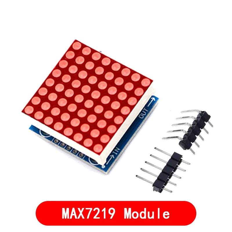 MAX7219 módulo de matriz de pontos módulo microcontrolador KIT DIY MCU Kit de módulo de controle de exibição LED