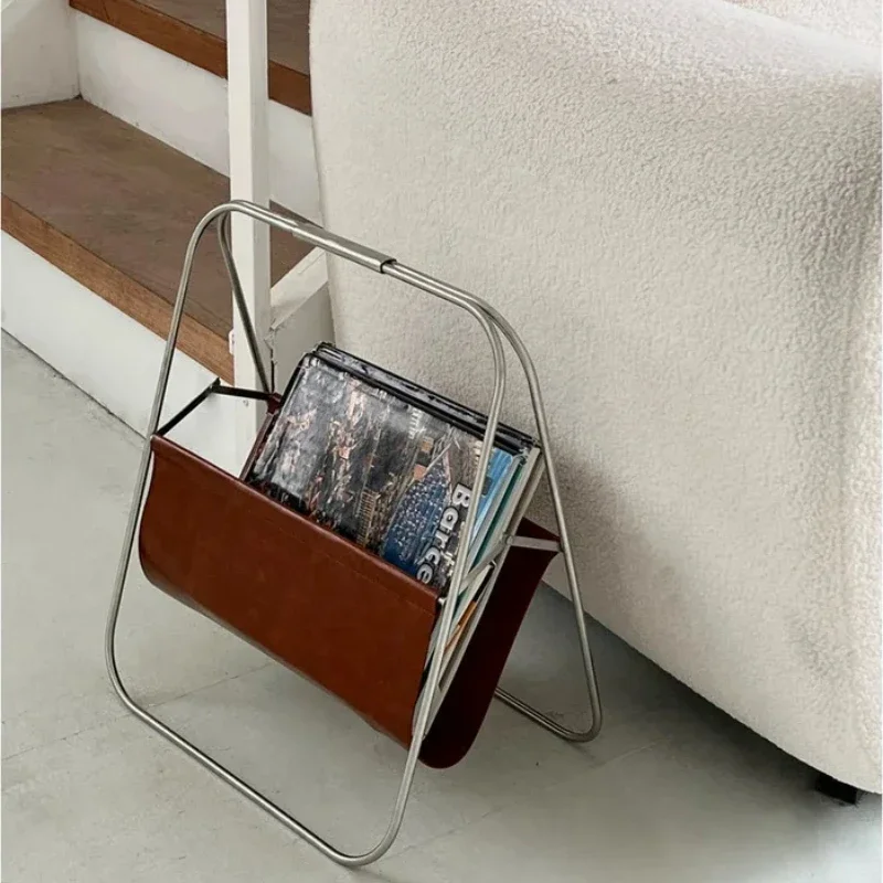 Dream Home Antique Magazine Modern Photography Leather Props Small House Storage Handheld Newspaper Rack