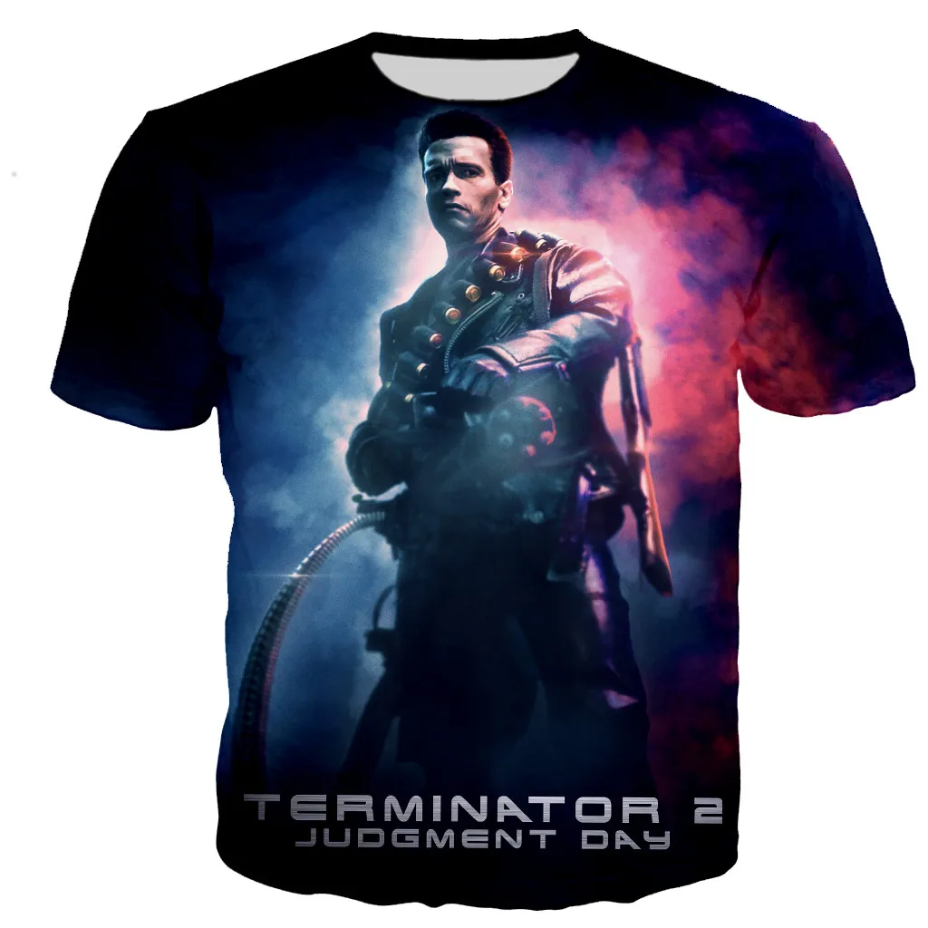 Classic Movie Terminator 3D Print T-Shirts Men Women Casual Short Sleeve T Shirt Streetwear Harajuku Y2k Tops Tees Kids Clothing