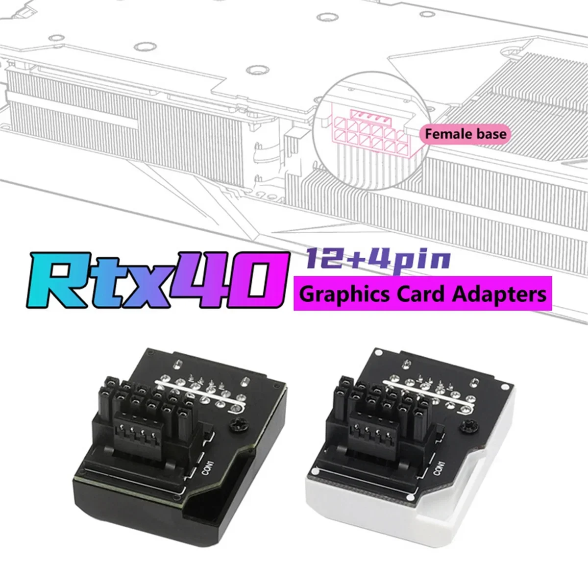 

Power Supply Connector 16Pin(12+4PIN) ATX3.0 12VHPWR 450W Graphics Card GPU 90 Degree Adapter for RTX4090 Black HOT