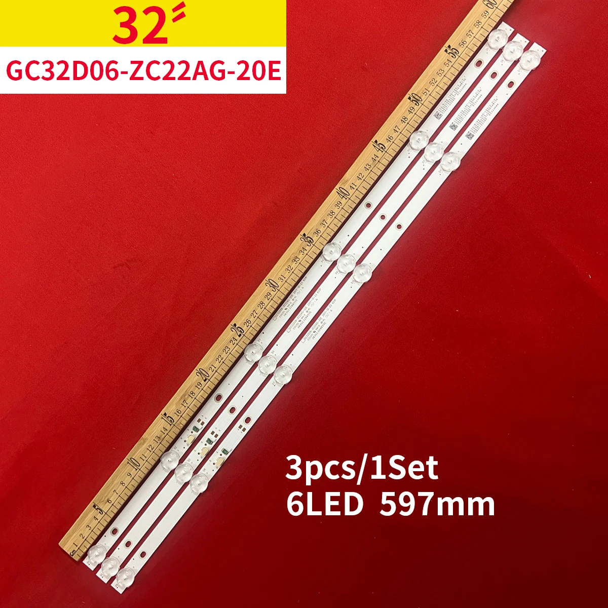 

LED Backlight strip 6 Lamp for 32'' TV GC32D06-ZC22AG-20 24 303GC320055 UN32M4500BF UN32N5300