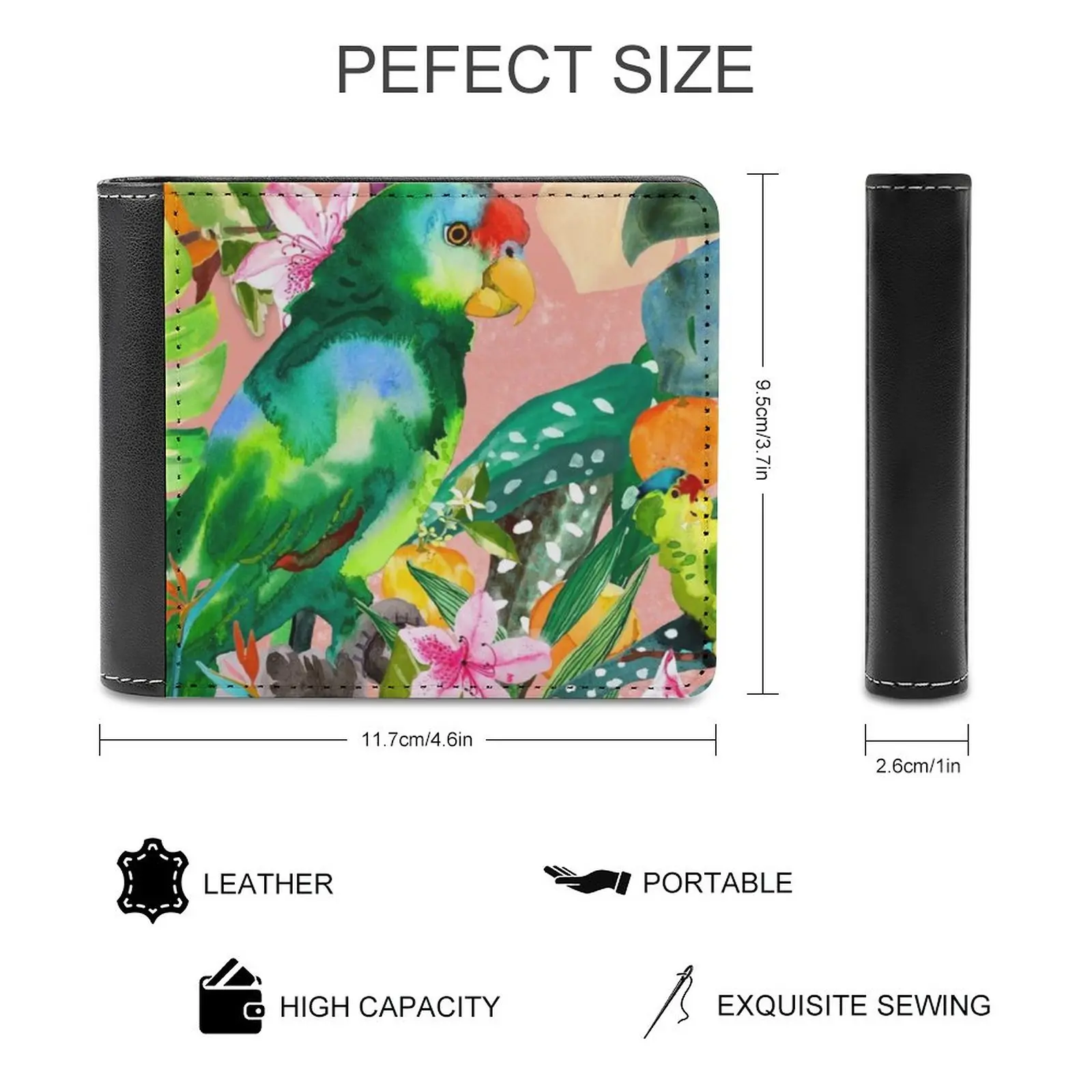 나타샤 가죽 지갑 남성용 지갑 지갑 머니 클립 여성 핑크 초상화 맞춤형 지갑 패턴 가죽 지갑 선물