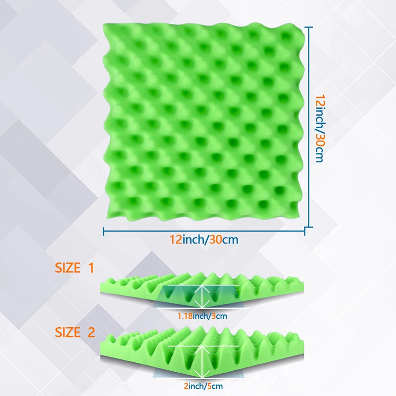 لوحة رغوة صوتية عازلة للصوت 6/قطعة مواد امتصاص للضوضاء عزل الصوت على الحائط لتسجيل موسيقى الاستوديو