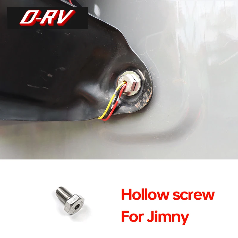 For Suzuki Jimny JB64 Sierra JB74W 2019 2024 hollow screw, spare tire cover threading without drilling holes