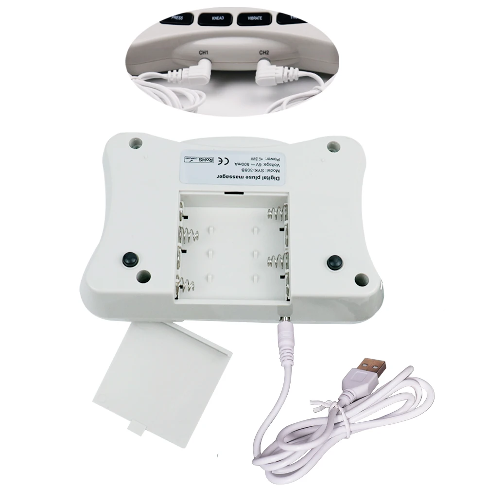 

EMS стимуляция мышц двухканальный электронный импульсный массажер низкочастотное физиотерапевтическое устройство ЖК-дисплей обезболивающий массаж