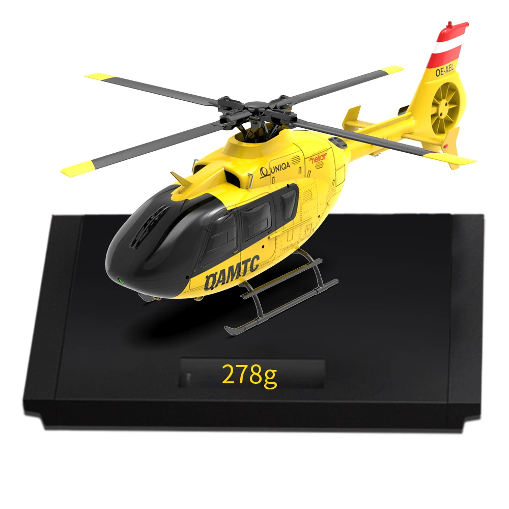 YXZNRC F06 EC135 Helikopter RC 1:36 2.4G 6CH 6-osiowy żyroskop Model RTF Bezszczotkowa rolka Flybarless Samoloty Zabawki Dla Adul