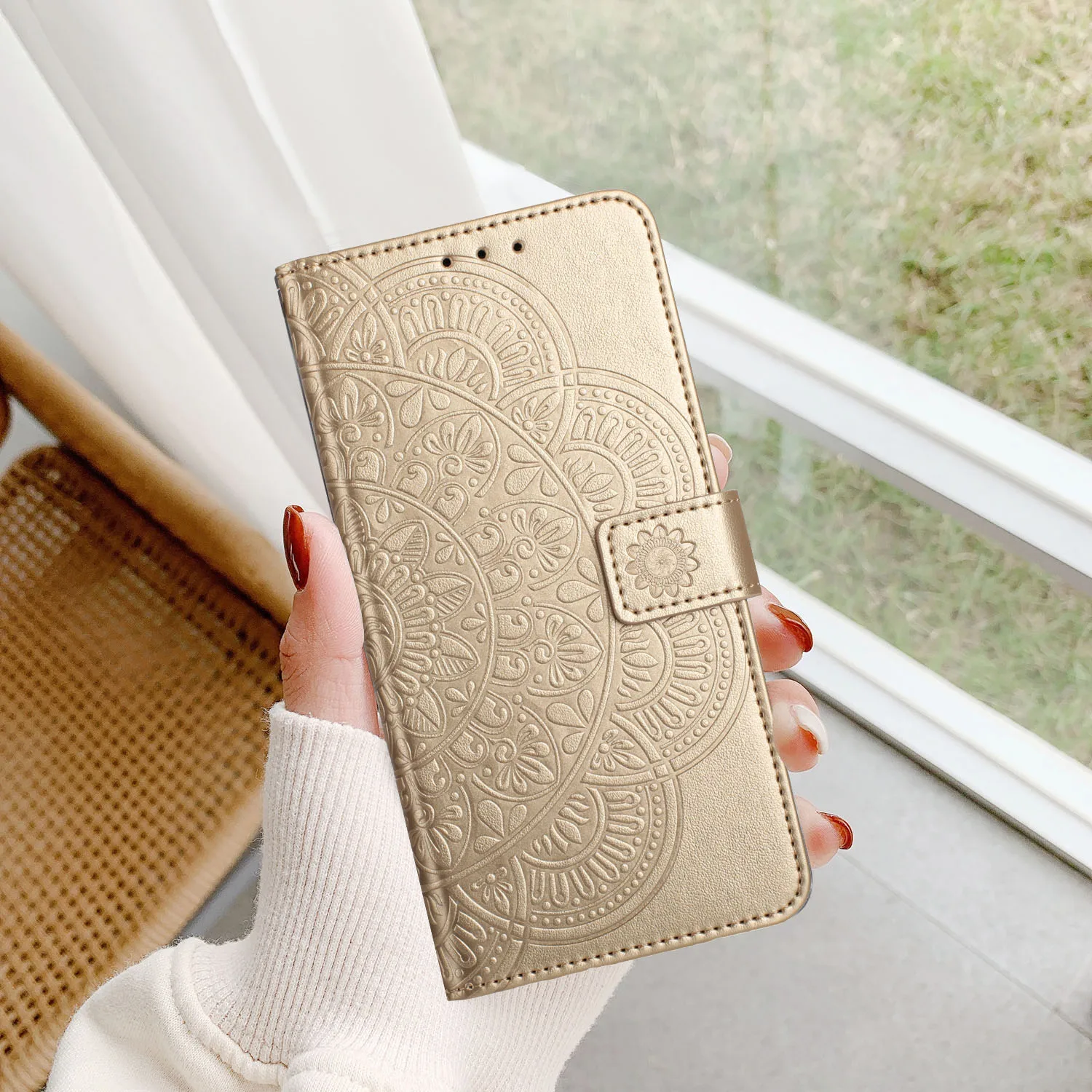

Half Flower Flip Case For Xiaomi Redmi K80 K50 Ultra K90 Note 12R 12 12S 13 14 15 Pro Max Plus 5G Cash Card Wallet Holster Coque