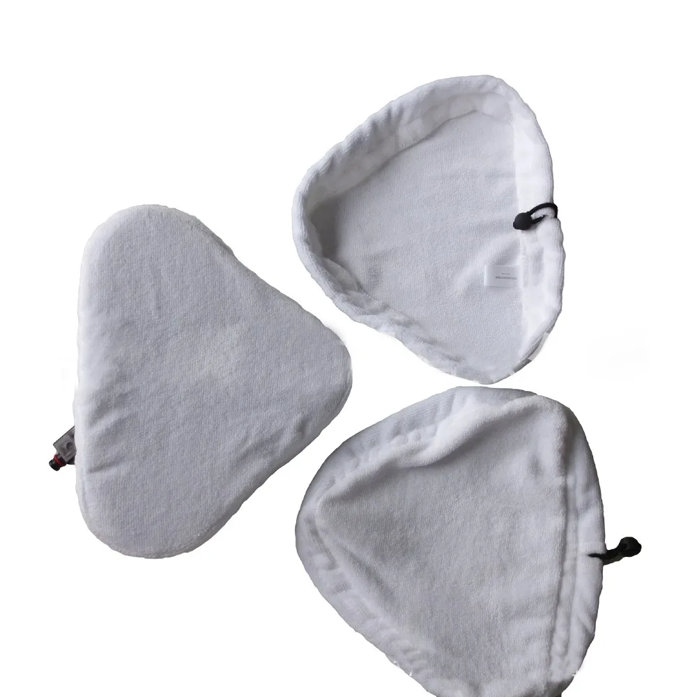 Easy Install Triangle Steam Mop Pads Washable Reusable Mop Cloth Covers Durable Soft Cleaning Rag Daily Clean