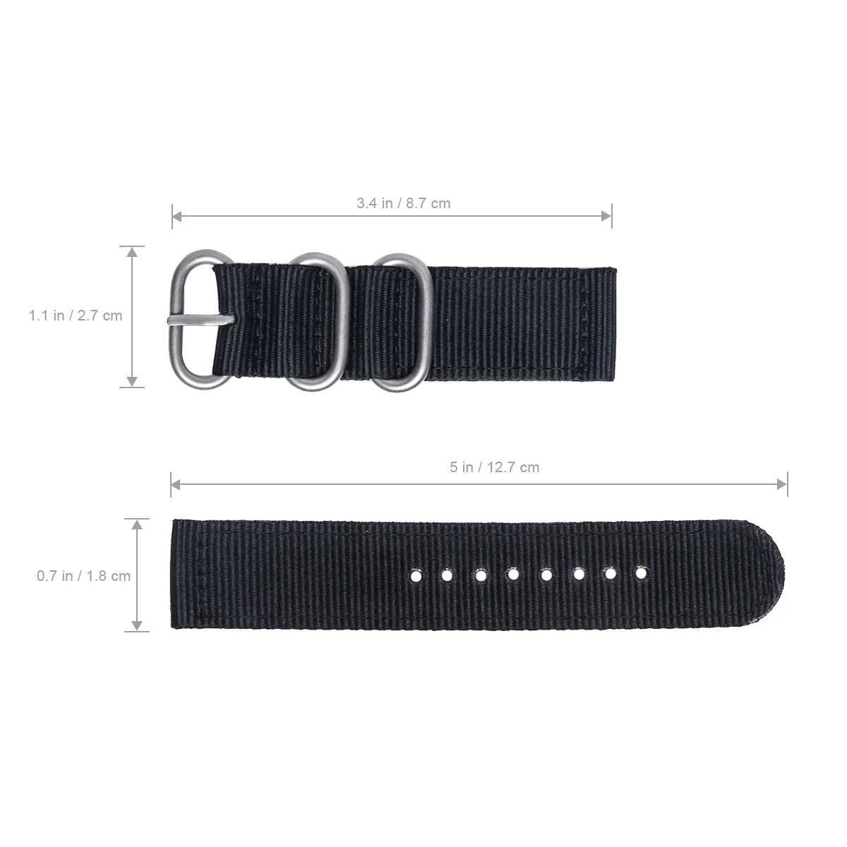 

18Mm Nylon Watch Strap Seamless Durable Outdoor Sports Replacement Band For Smartwatch Stainless Steel Buckle Orange