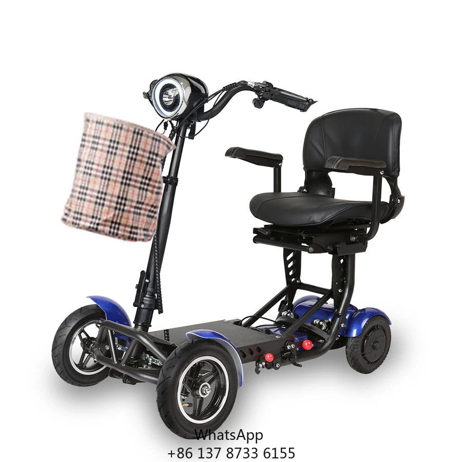 

Foldable Four Wheel Electric Scooter Adult Mobility Vehicle Ideal For Shopping Outdoor Travel