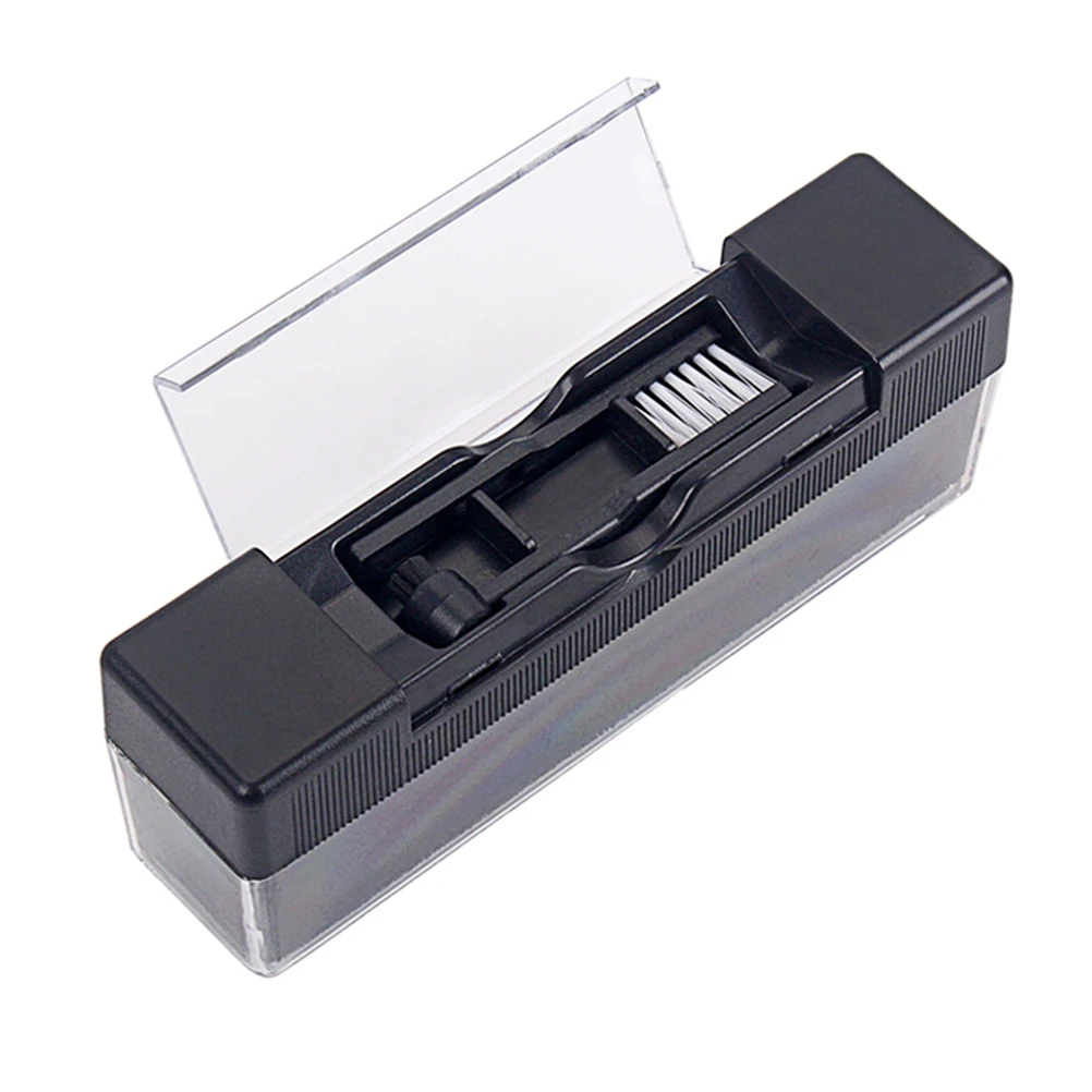 

1 set 1 Set Vinyl Records Cleaning Kit Black Effective Dust Stain Fingerprints Removal For Phonograph Easy Storage With