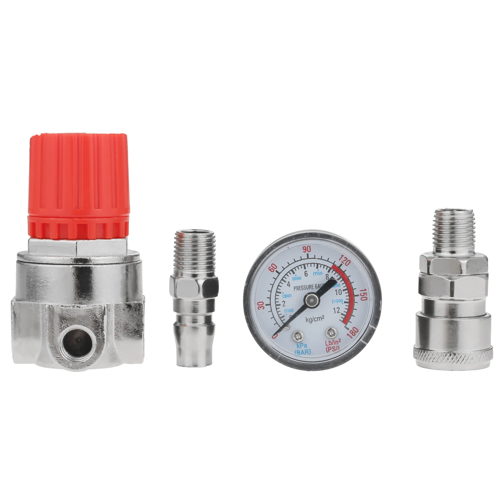 1pc 3-Hole Air Pressure Regulator Valve Control Gauge with Male/Female Connector SM20 PM20 Connect Switch 0.8 MPa Max Assembly