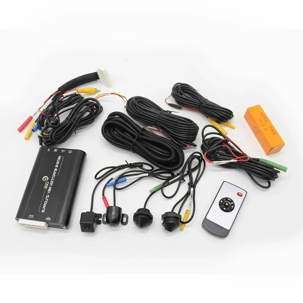 Car DVR Recorder 3D 360 Surround View System 1080P 360 Degree Bird View System with 7 Inch Screen