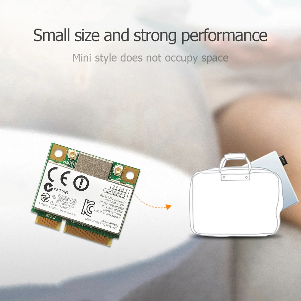 2.4G/5G Mini PCI-E محول لاسلكي 300Mbps بلوتوث واي فاي بطاقة الشبكة 802.11a/b/g/n واي فاي بطاقة الشبكة اللاسلكية لأجهزة الكمبيوتر المحمول