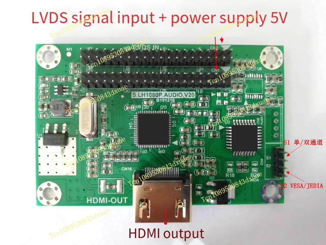 

LVDS to HDMI adapter board lvds to hdmi output supports multiple resolutions, standard 720P 1080P