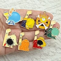 10pcs Cartoon Charm for Jewelry Making Diy Accessories Earring Keychain Bracelet Pendant Craft Supplies Alloy Metal Gold Plated