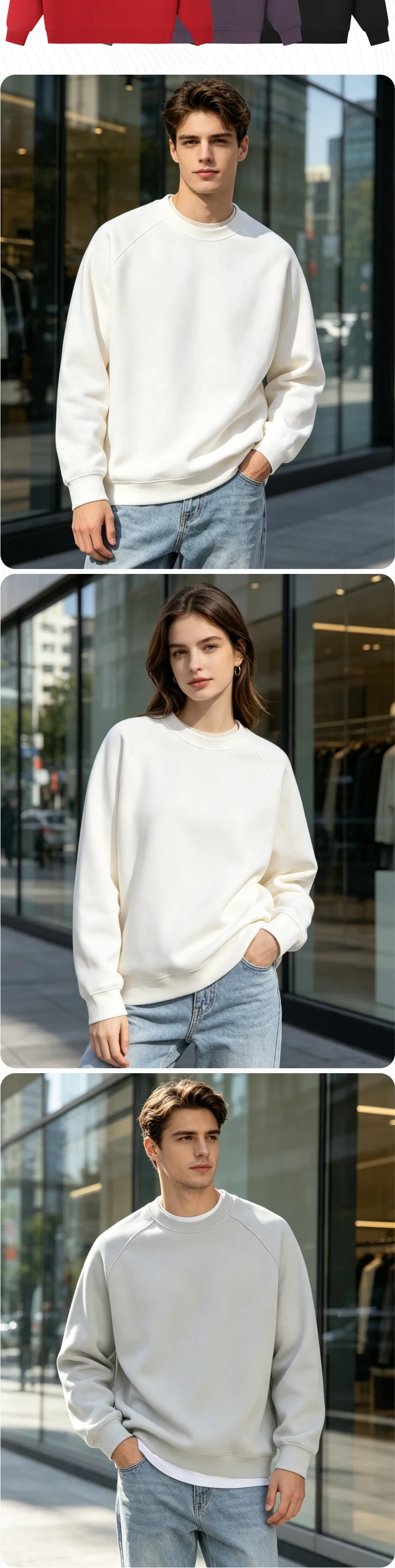 Individuelle Logos, Druck, Stickerei, DIY-Text, Neuer Dünner Frühlings-Herbst-Pullover mit Rundhalsausschnitt, Unisex, Hochwertig, Lässig, für Männer und Frauen – Detail 3