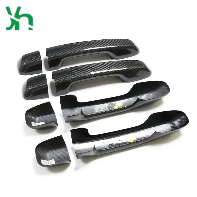 Дверные ручки из сухого углеродного волокна для Toyota Land Cruiser Prado GX-R AT, внешняя насадка, 4 шт.