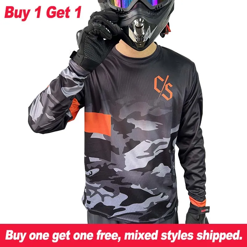 

Loose Rider Men's Breathable Moisture-wicking Long Sleeve Downhill Cycling Jersey Motocross Shirt Buy 1 Get 1