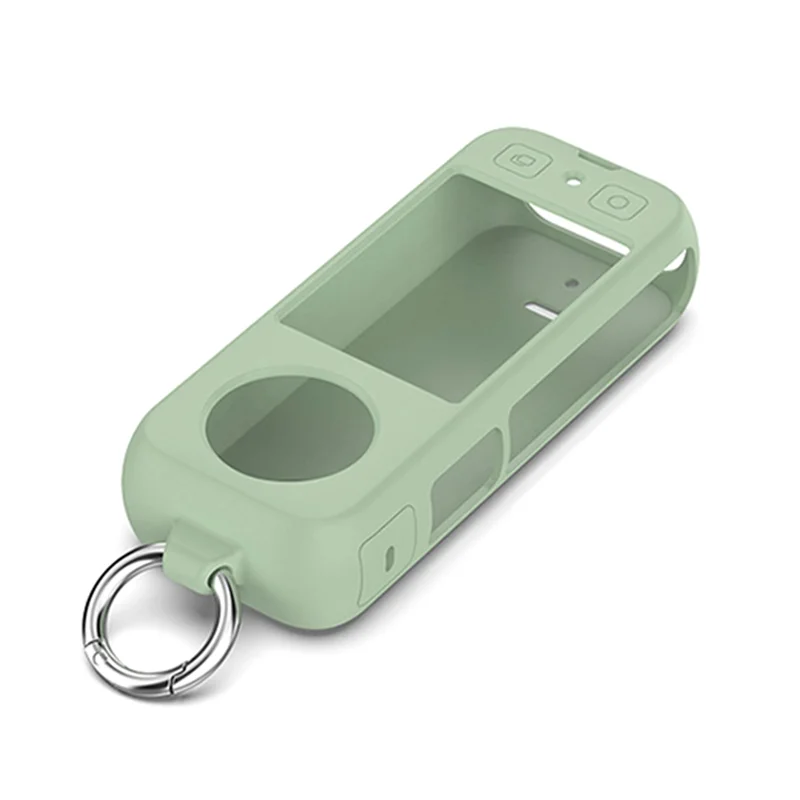 SQPP-Para Insta360 X5 Funda protectora de silicona Cubierta liviana para cámaras de acción panorámicas, verde