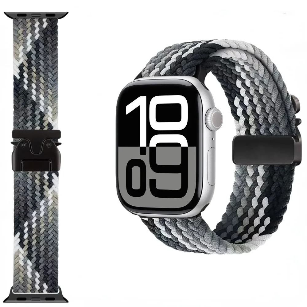 Nylon Strap For Apple Watch Band Ultra 2 49mm Series 10 46mm 42mm 9 8 7 45mm 41mm Woven replacement iWatch 654 SE 44mm 40mm band