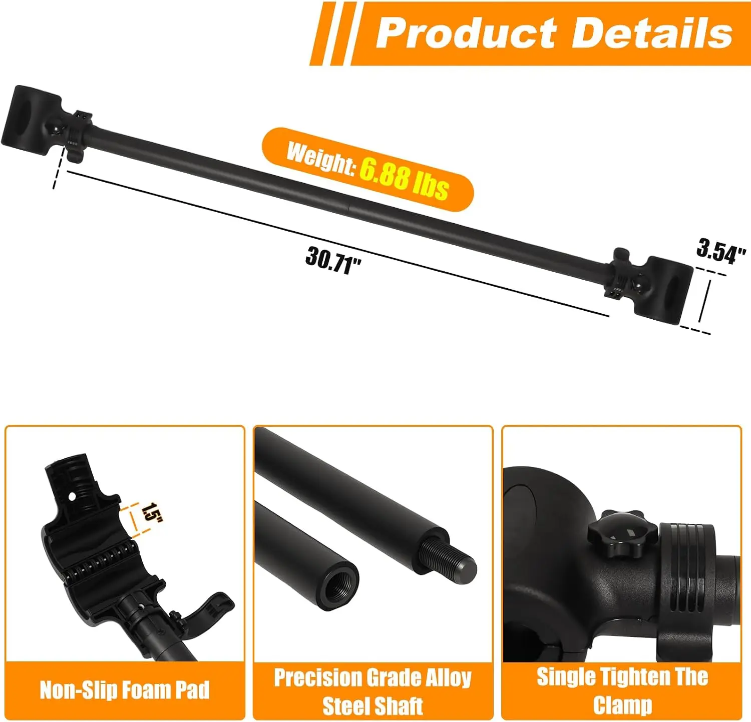 Dumbbell Barbell Converter Bar,Up to 220LB, Adjustable Weights