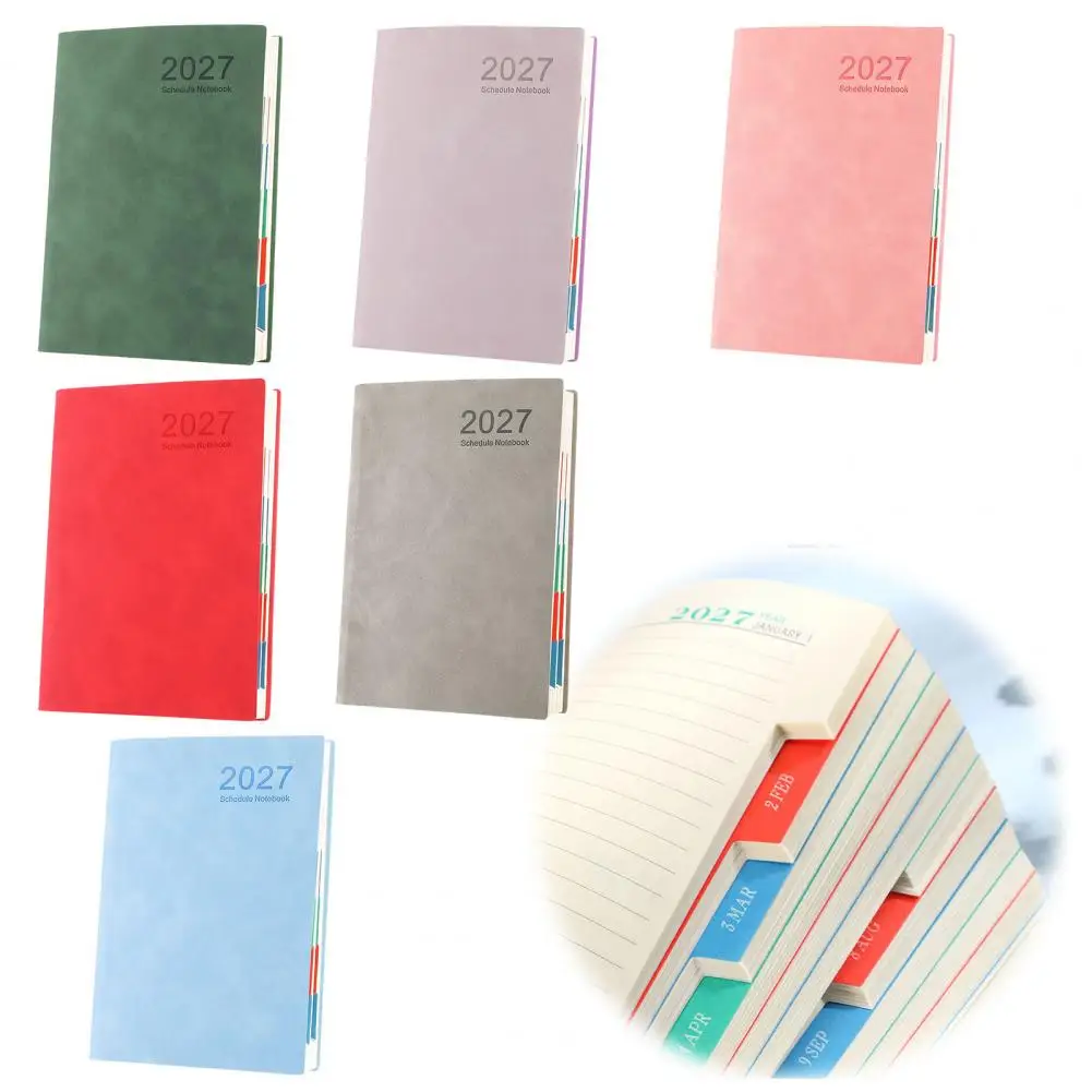 Office Supplies for Planning 2027 Planner 2027 A5 Planner Notebook Imitation Leather Hardcover Organizer 320-page One for Work