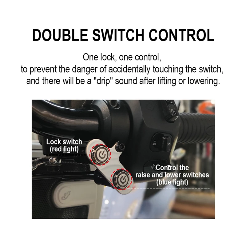 Bequemes Motorrad-Fahrwerk, passend für HD Touring K1600 GTL, zusätzliche Parkhalterung, Ständer, Stabilisator, Seitenräder