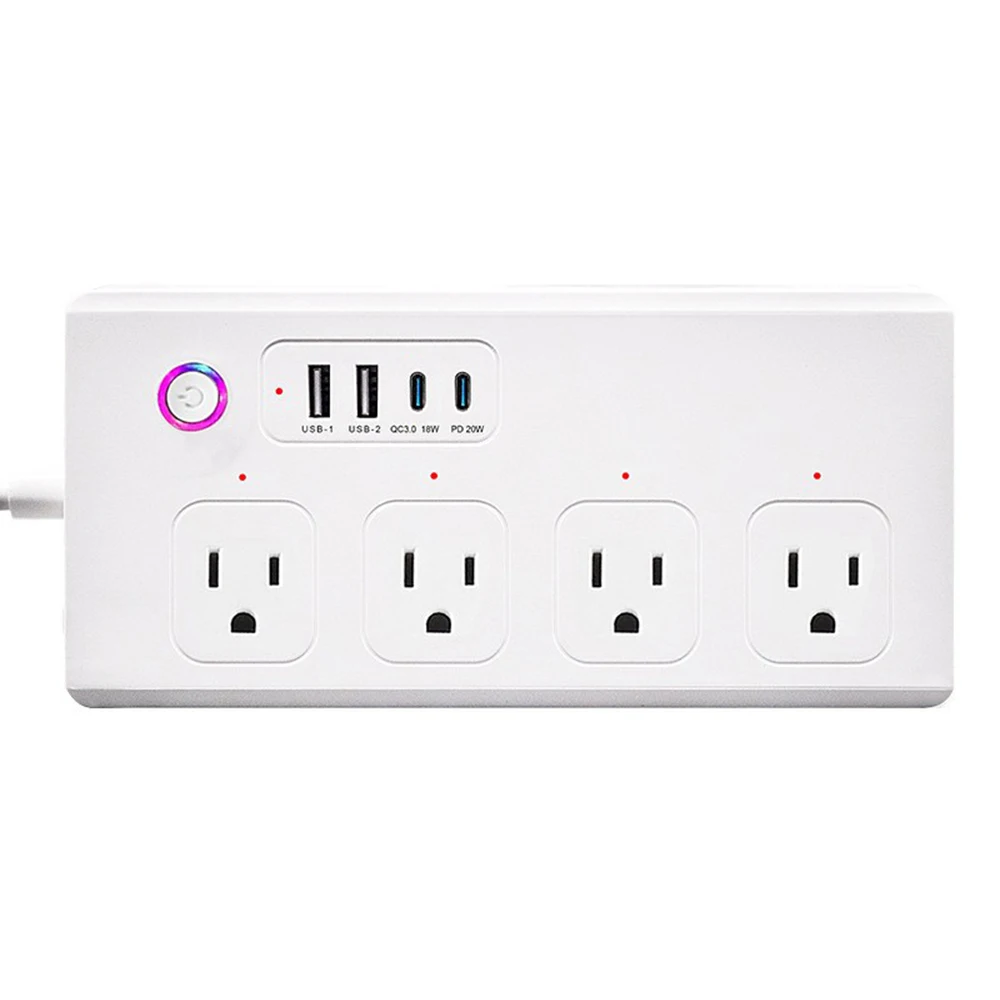 ZigBee Wifi Power Strip Tuya Smart Plug Smart Home Protezione contro le sovratensioni Cavo di prolunga Controllo vocale Funziona con Alexa Google Assistant