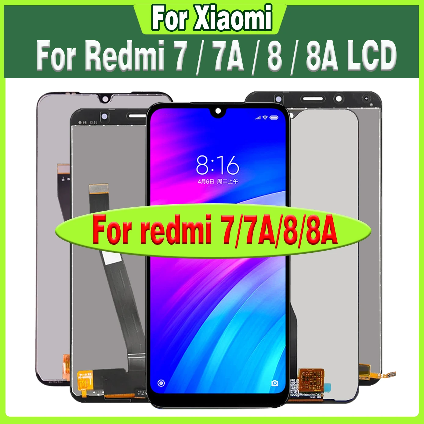 100% Tested LCD For Xiaomi Redmi 7 7A 8A LCD Display Touch Screen For Xiaomi Redmi 8 LCD Display Replaceme Digitizer Panel