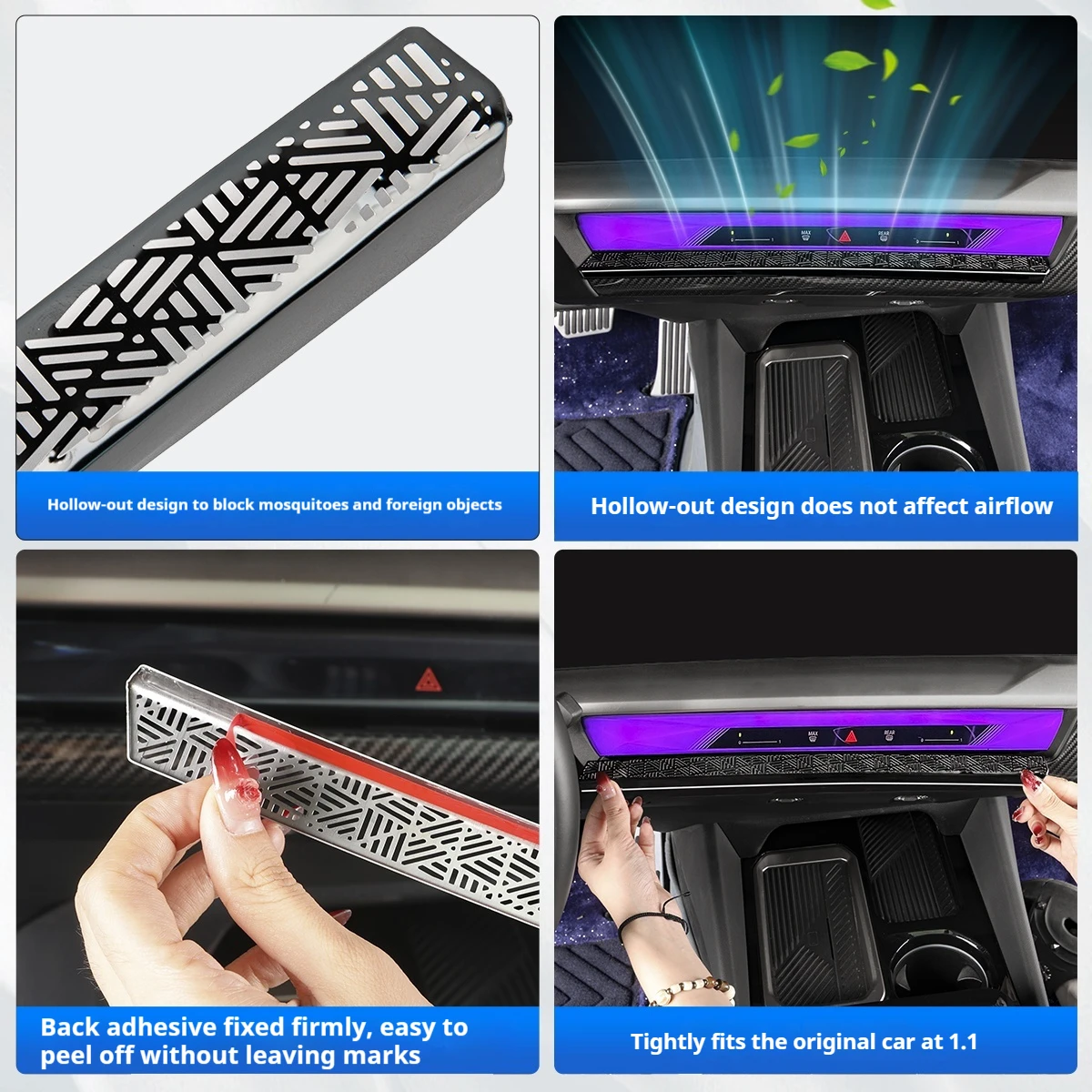 التحكم المركزي منفذ الهواء تكييف الهواء الغطاء الواقي الملحقات لسيارات BMW 5 Series i5 G60 2024-2025 الملحقات الداخلية