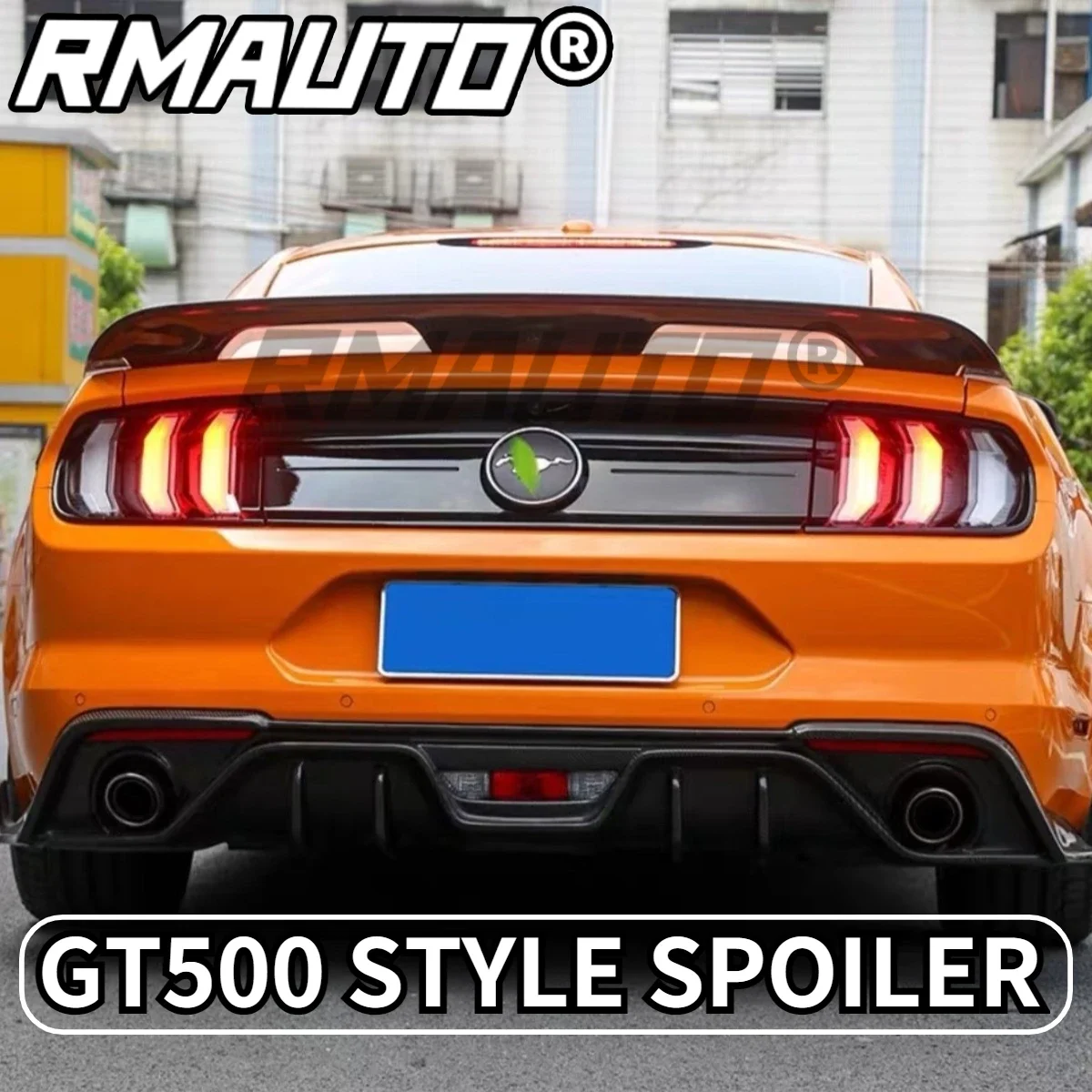 For Mustang 2015-2021 GT500 Style Carbon Fiber Rear Trunk Wing High Quality Car Rear Spoiler Body Kit Car Accessories Body Kit