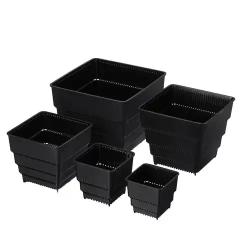 メッシュポット多肉植物スクエアポット、サボテンリトップコレクションカップ、排水穴付きプラスチックフラワーポット、6cm、7cm、10cm、12cm、15cm