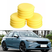 12Pcs Wax Sponges For Car Round Car Waxing Polish Wax Foam Sponge High Density Applicator Pads Cleaning Sponge Car Cleaning Tool