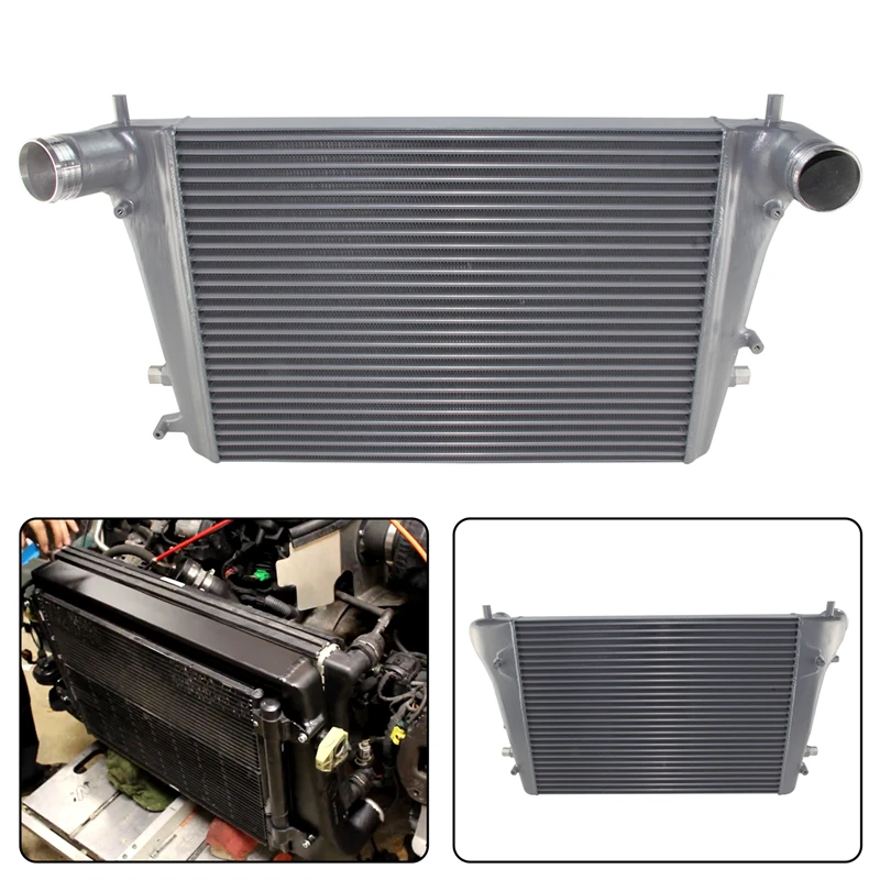 

Black/Silver Aluminum Front Mount Competition Intercooler Gen.2 VAG For VW Golf 6 MK6 1,4 TSI 1,6 / 2,0 TDI Turbo Engine