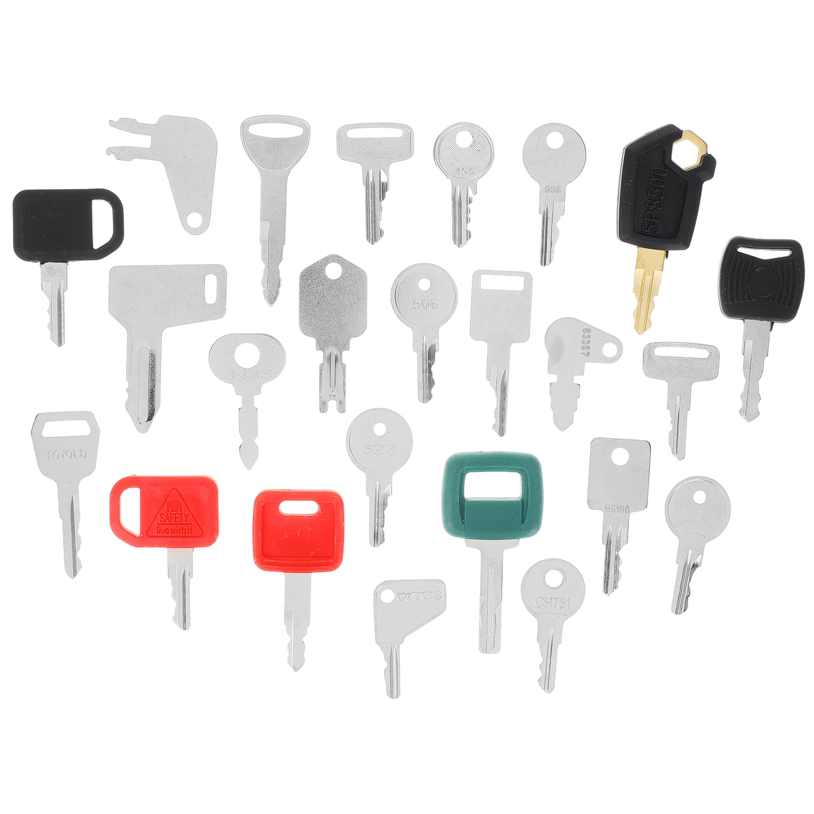 

24pcs Ignition Keys Replacement Multifunctional Universal Key Set For Tractor Motorcycle Boat Construction Machinery Outdoor