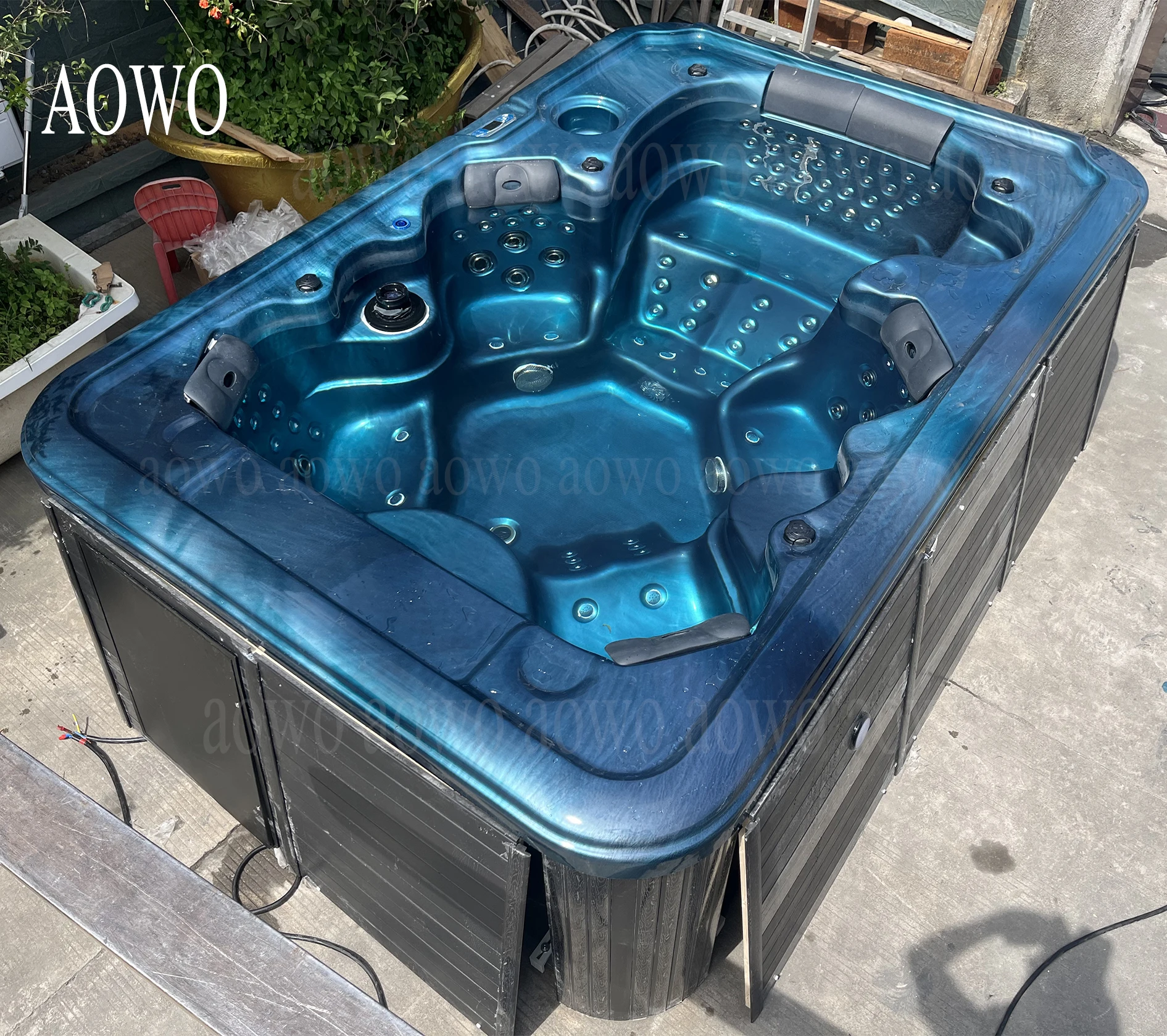 6 ppl Outdoor Spa Yacuzzi Hot Tubeoutdoor Idromassaggio Jets Whirlpool Pool Bathtubs Heater Pump