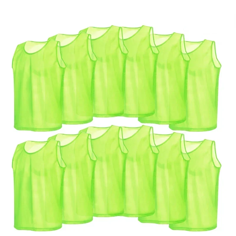 6/12 PCS Adults Children Soccer Training Vest Football Shirts Jerseys Scrimmage Practice Sports Vest Breathable Team Training