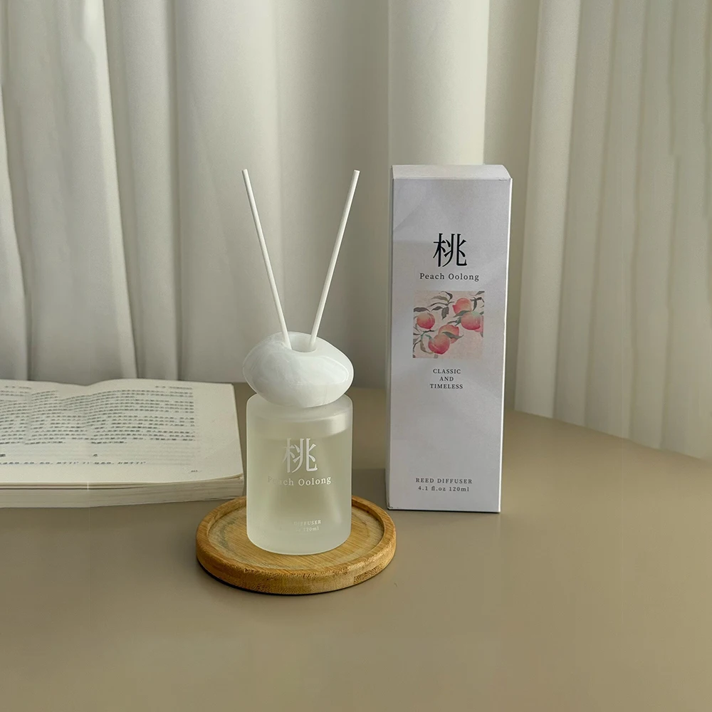 

Luxury 120ml Reed Diffuser Flameless Aromatherapy Oil Set, Natural Fragrance Oil Home Indoor Air Freshener