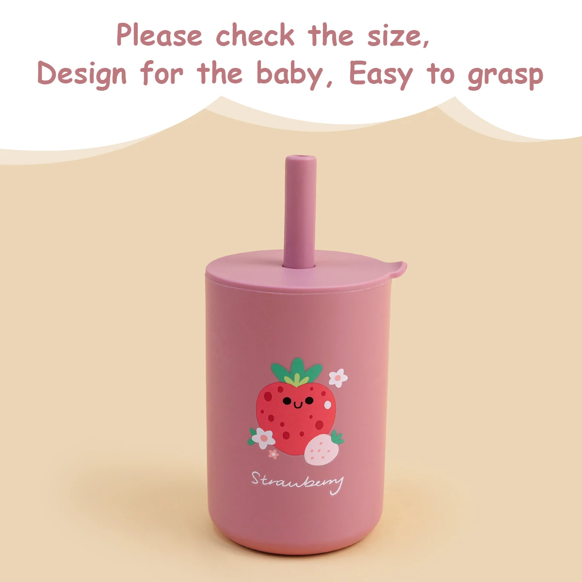 1pc 150ml Portable Children's Straw Cup 5oz Kids Beginner Drinking Cup With Silicone Straw Practical Feeding Cup For Baby image 3