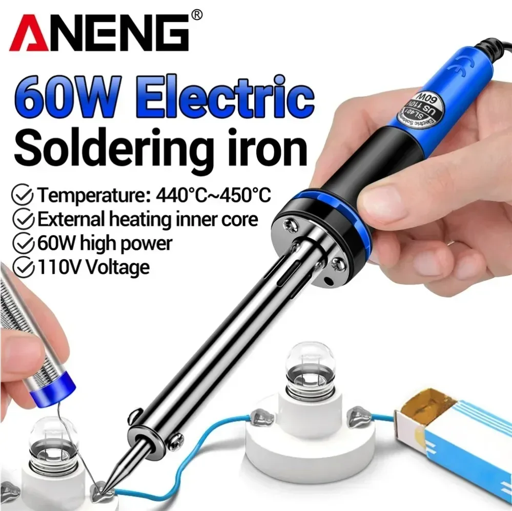 

Электрический паяльник ANENG SL401 30/40 Вт с вилкой US/EU, тестер, паяльные жала, инструменты для ремонта и сварки, паяльная станция