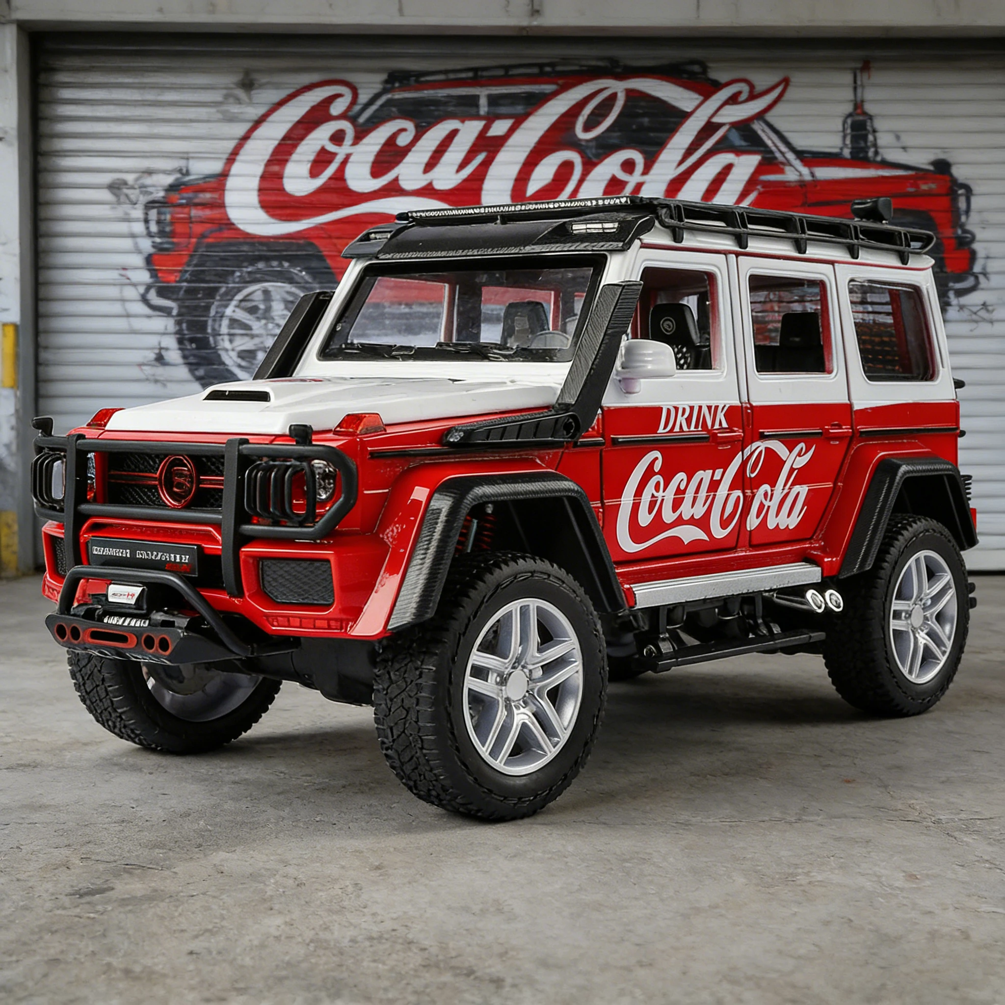 

1:24 модель Cola G63, модель внедорожника, имитация деталей двигателя, металлический литой под давлением детский игрушечный автомобиль, коллекция орнаментов