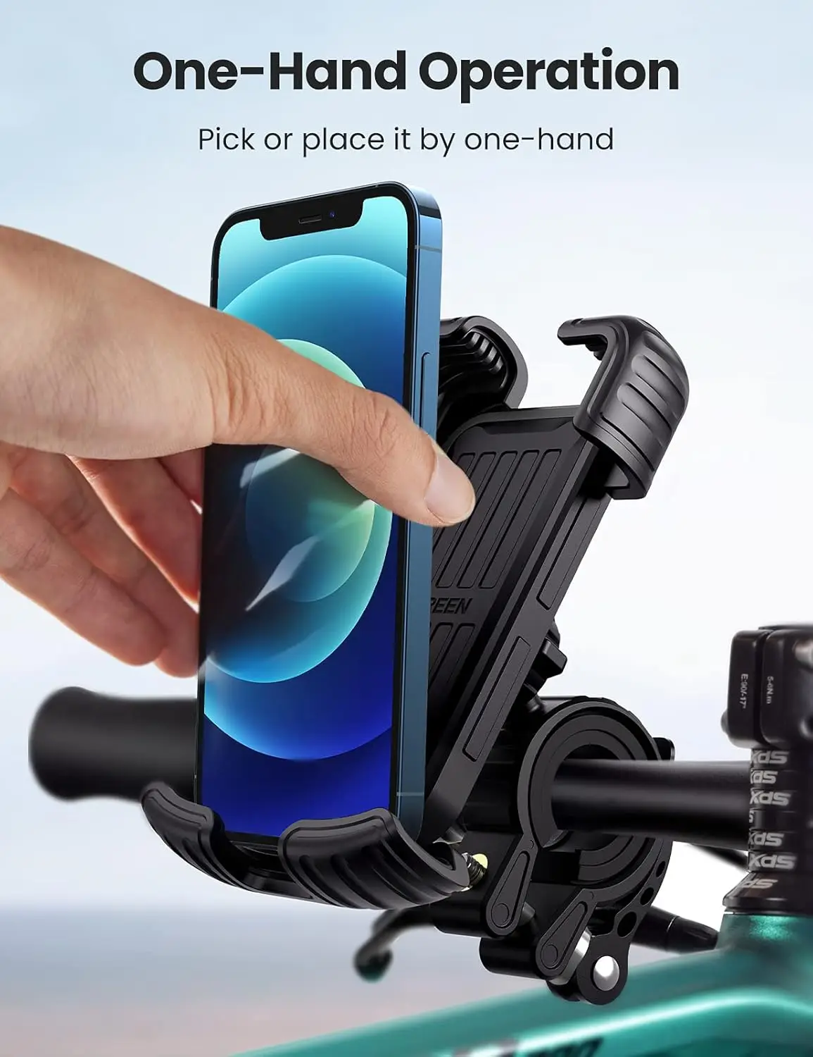 UGREEN 자전거 핸드폰 거치대 오토바이 핸드폰 홀더 자전거 산악 오토바이 핸들바 스탠드