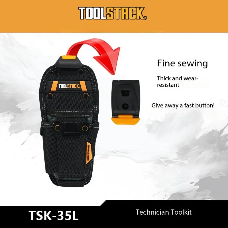 حقيبة كماشة TOOLSTACK TSK-35M - كماشة متوسطة/كبيرة متخصصة لحزام الأدوات وحقيبة أدوات صغيرة بخطاف سريع وحقيبة تخزين سميكة