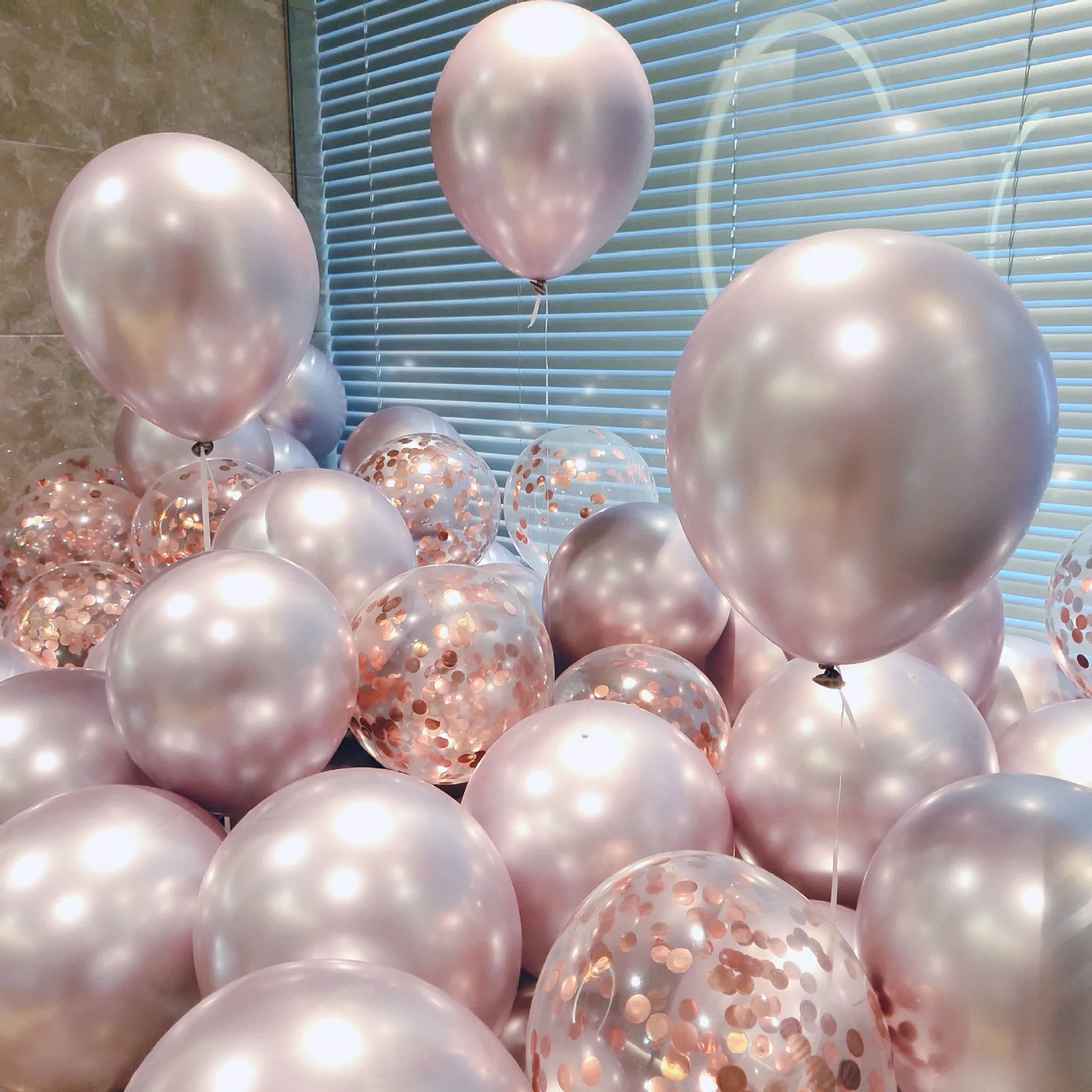 10inch 30pcs Birthday Party Scene Decoration Atmosphere Thickening Explosion-proof Confession Wedding Metal Sequin Balloon