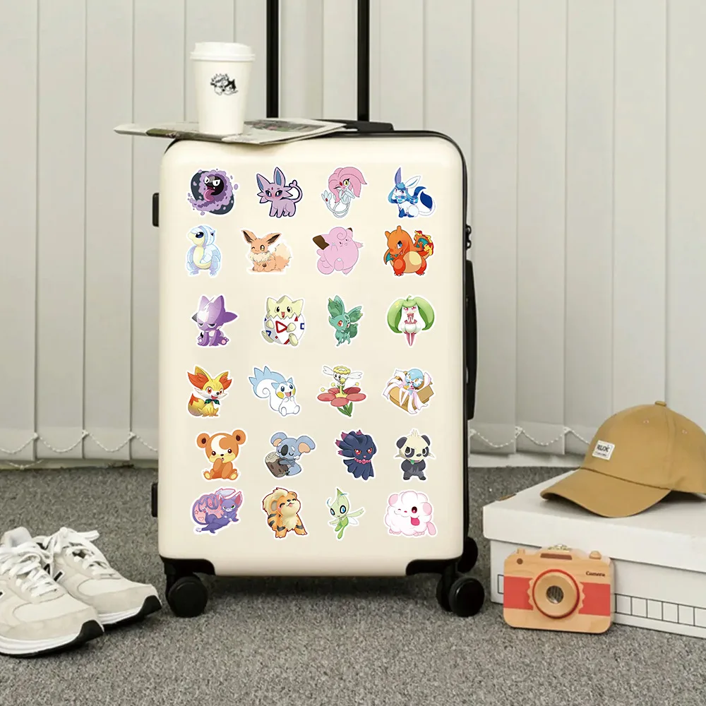 Autocollants de Dessin Animé Pokémon Kawaii pour Enfant, Eevee, Umbreon, pour Ordinateur Portable, Valise, Skateboard, JEPhone, Graffiti, Jouets Cadeaux, 10/30/50 Pièces