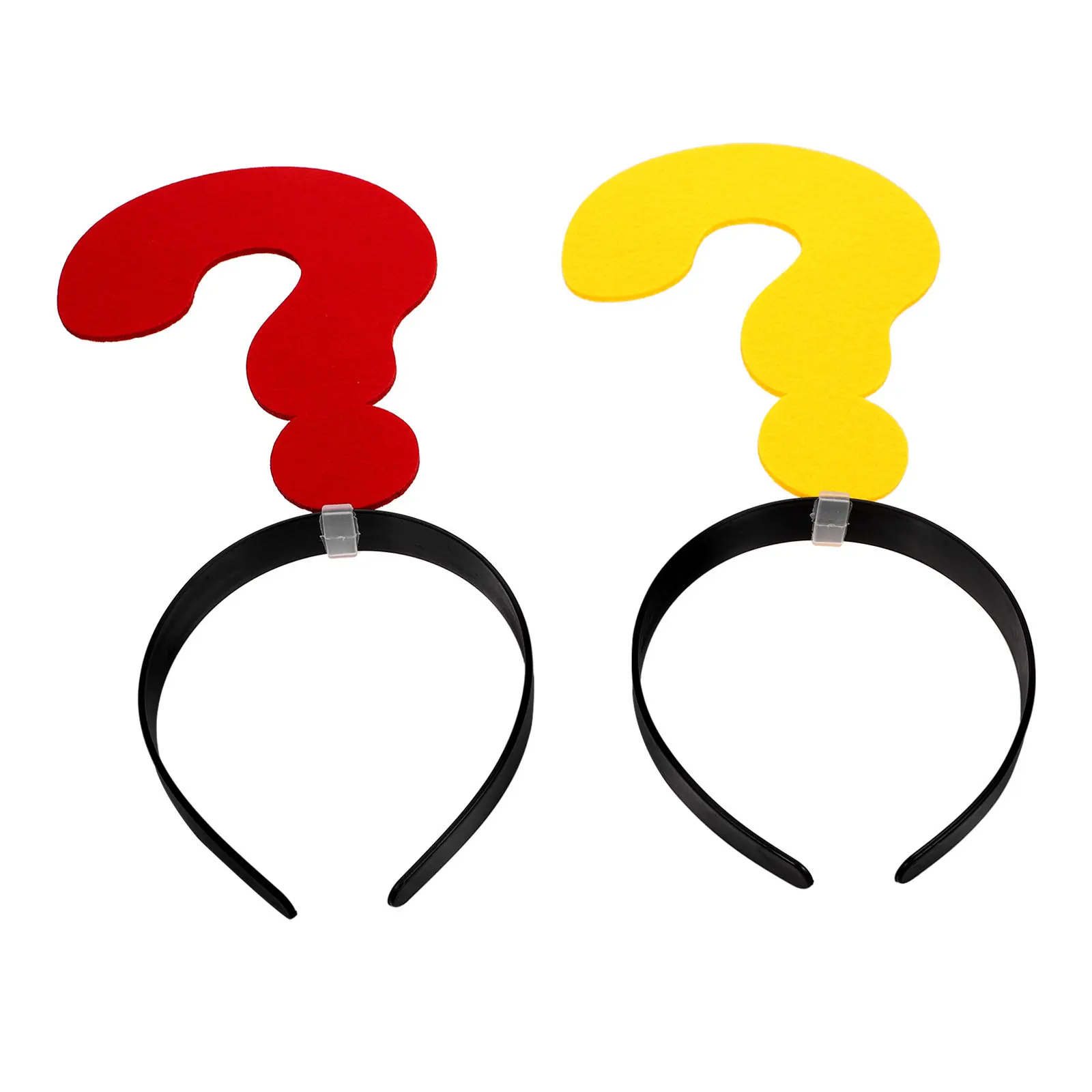 

2Pcs Question Mark Boppers Headband Fun Photo Booth Accessory Party Favors Hair Hoop for Birthday Wedding Carnival Celebration
